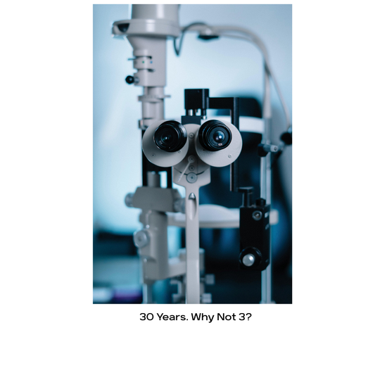 30 years opticians test room